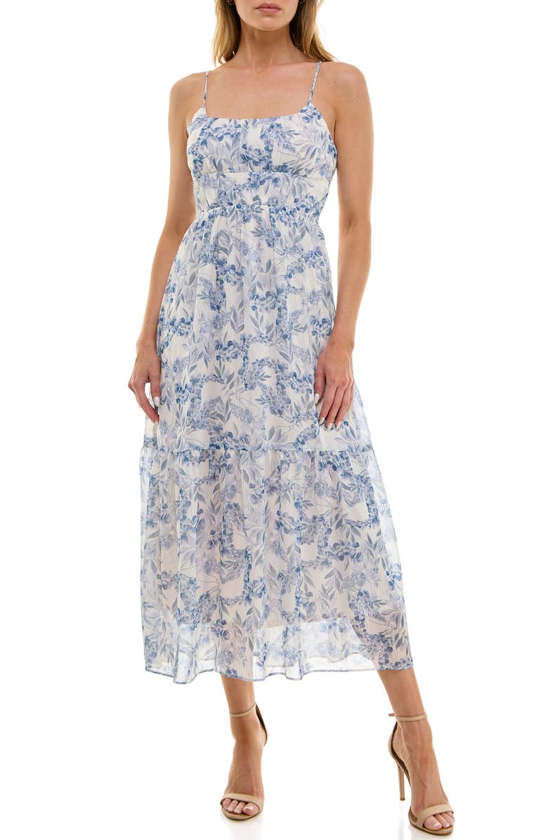 Socialite Scoop Neck Midi Sundress, Main, color,