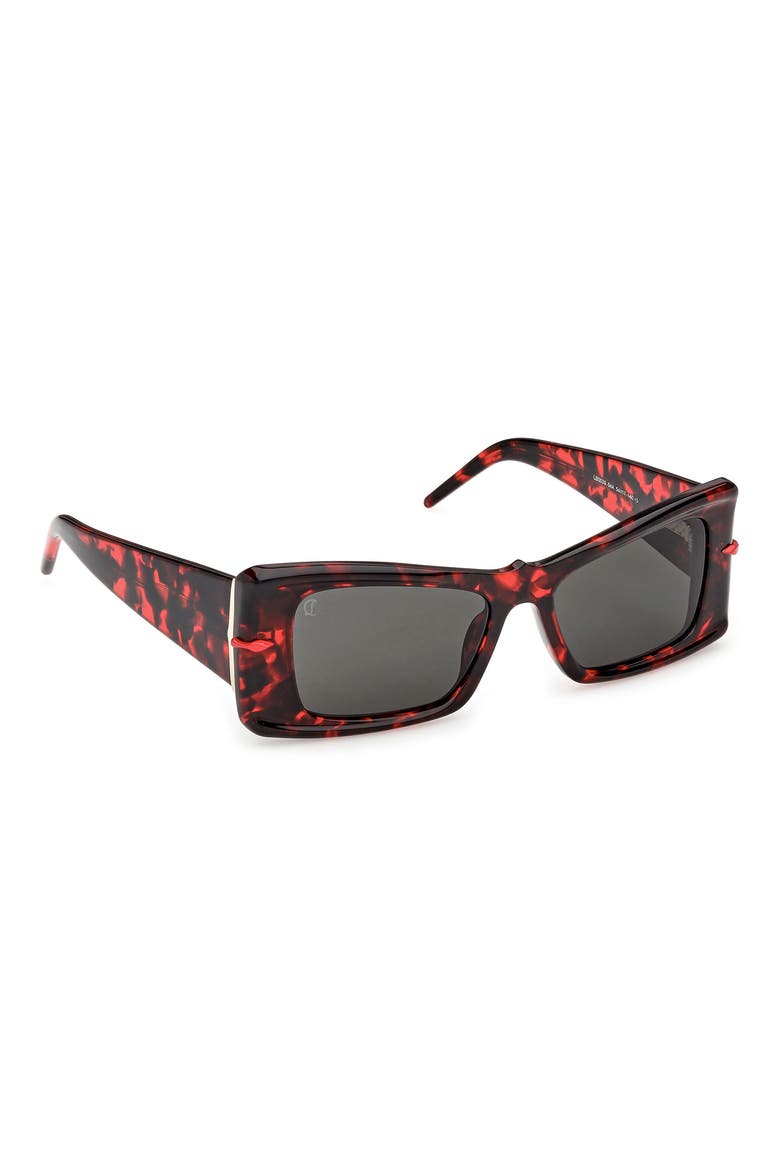 54mm Butterfly Sunglasses, Alternate, color, RED HAVANA / GOLD / ZEISS