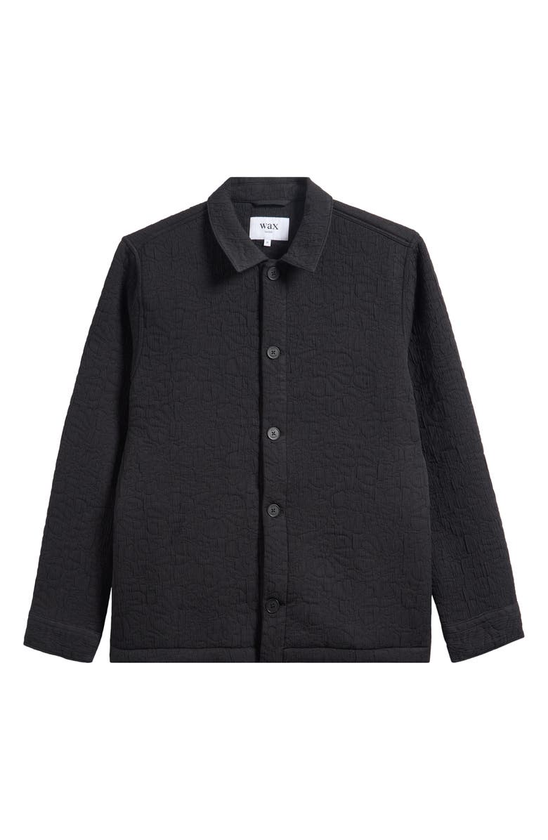 Wax London Rockley Quilted Overshirt, Main, color, Black