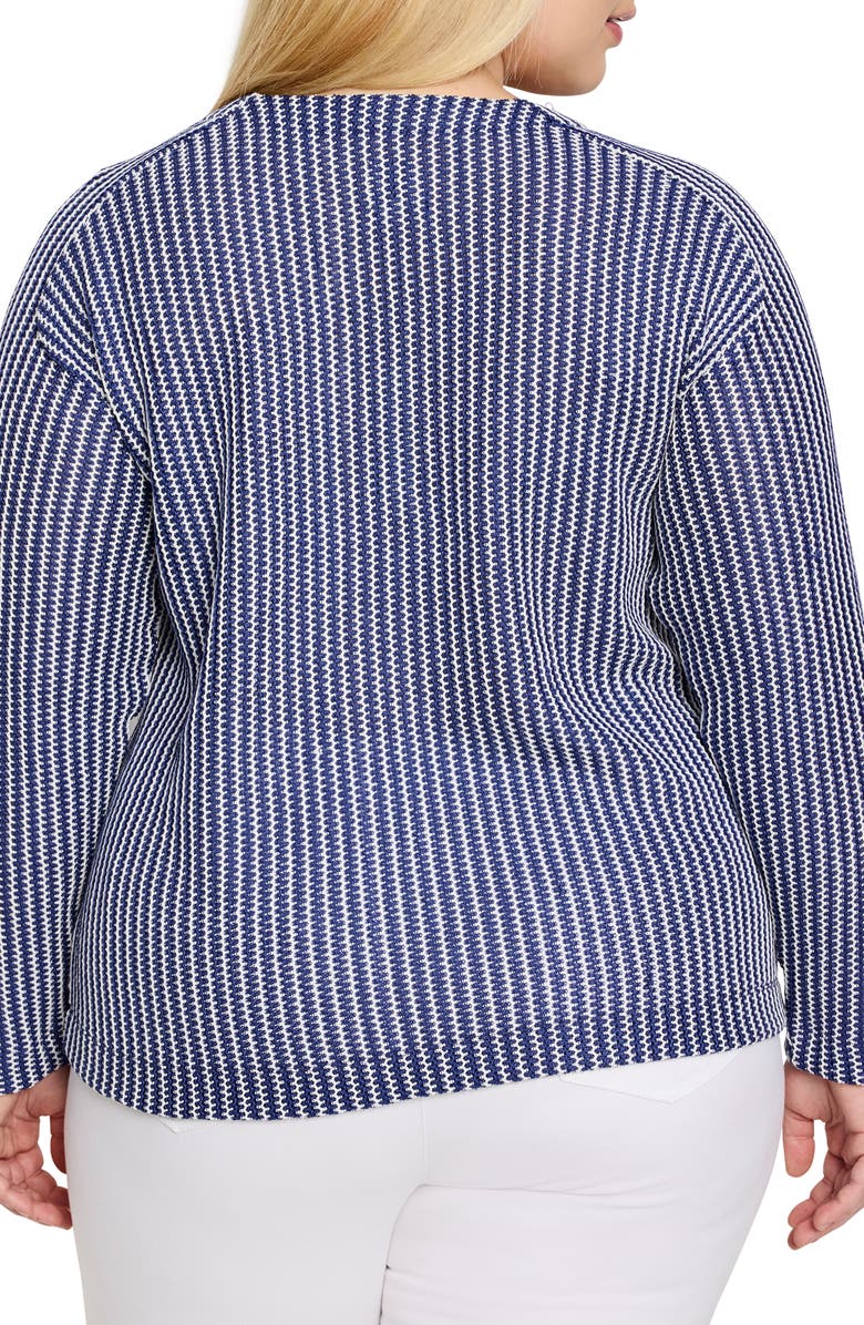 NIC+ZOE Zig Zag Blues Top, Alternate, color, Blue Multi