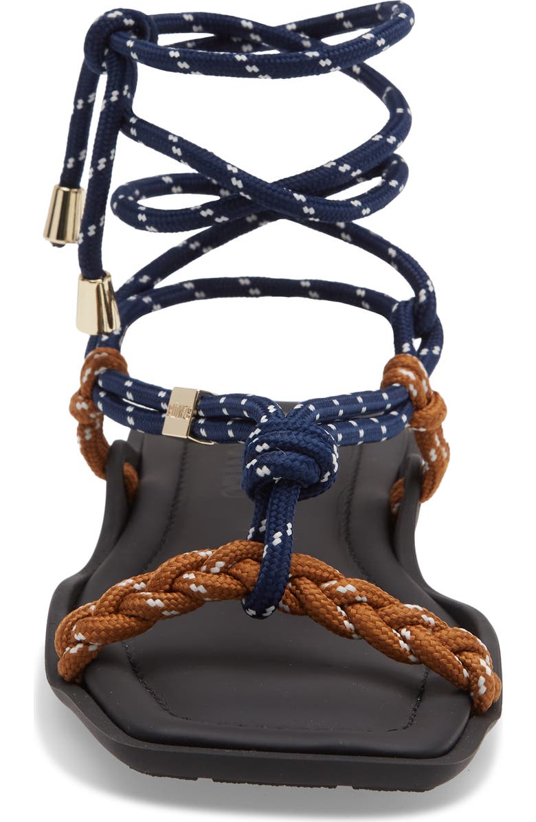 FLOWZE Lace-Up Ropes Water Repellent Slide Sandal, Alternate, color, Blue / Hazelnut