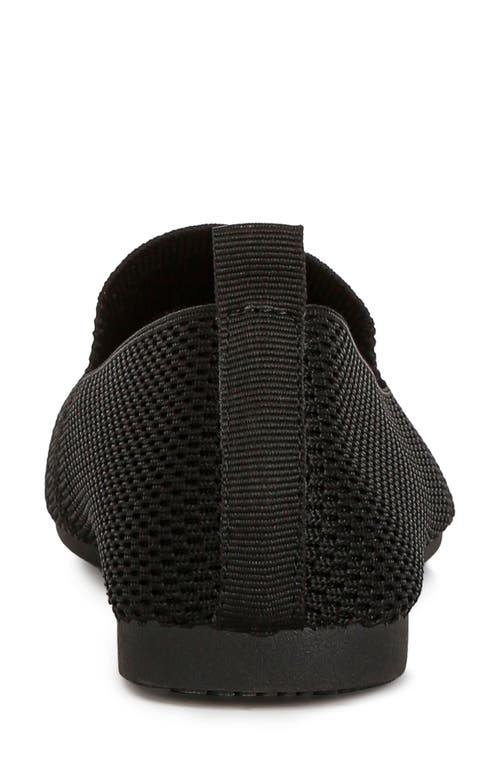London Rag Akili Textured Knit Pointed Toe Flat In Black
