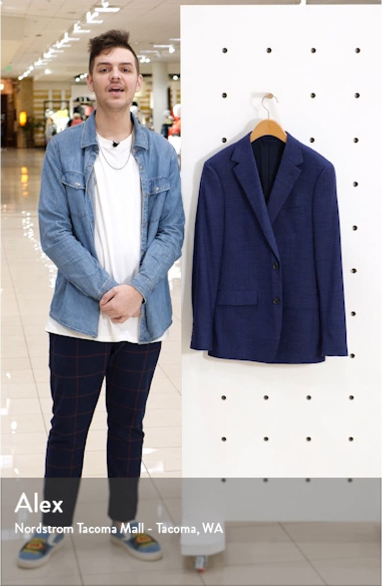Jetsetter Slim Fit Stretch Wool Sport Coat, sales video thumbnail