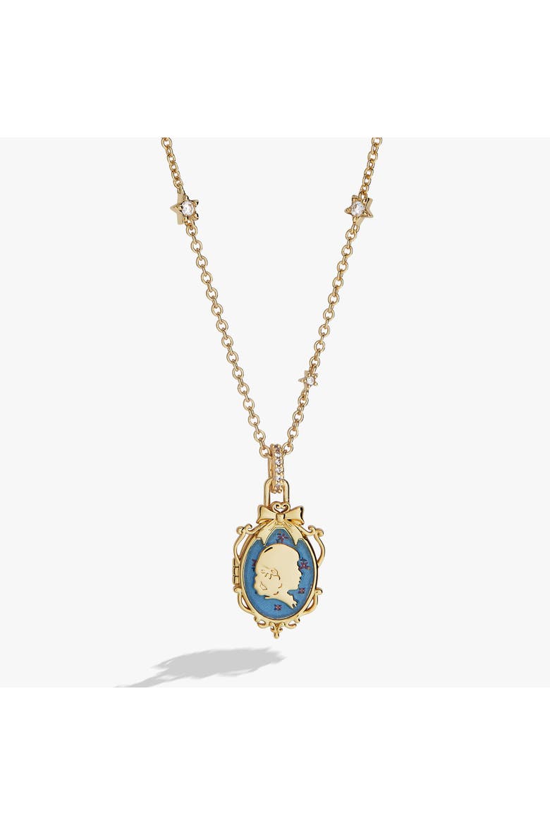 American Girl® Kirsten 'Brave' Locket Necklace, Main, color, Gold