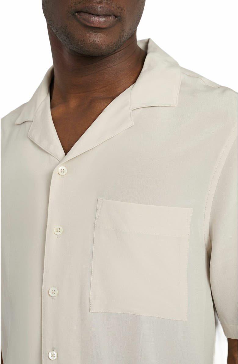 Onia Silk Vacation Shirt, Alternate, color, Stone
