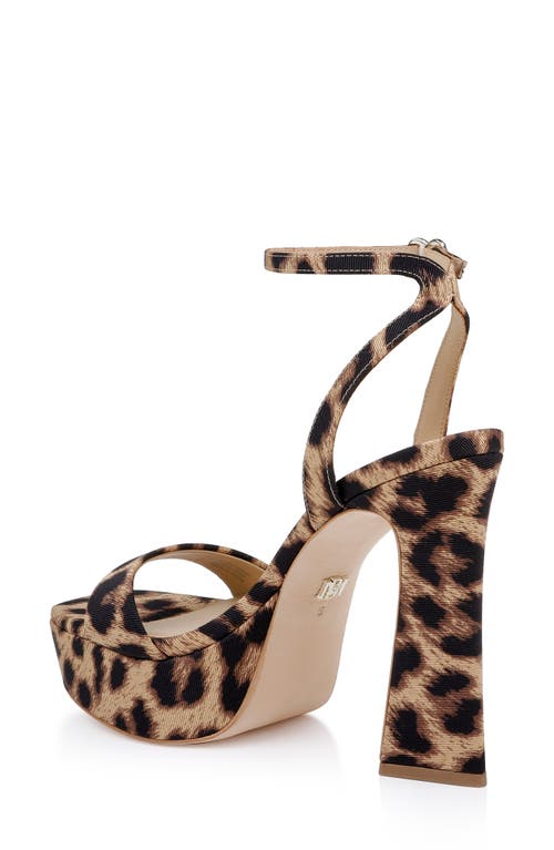 Badgley Mischka Collection Caia Ankle Strap Platform Sandal In Animal Print