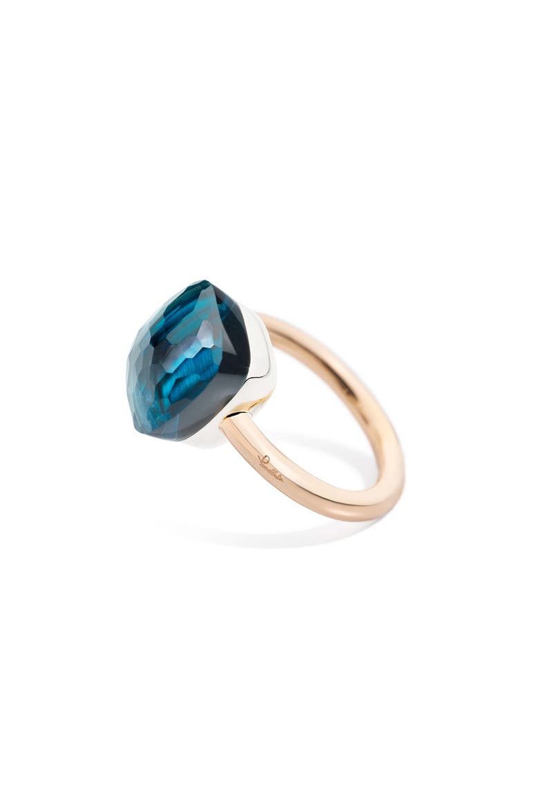 Nudo Classic Blue Topaz Ring, Alternate, color, ROSE GOLD/ BLUE TOPAZ