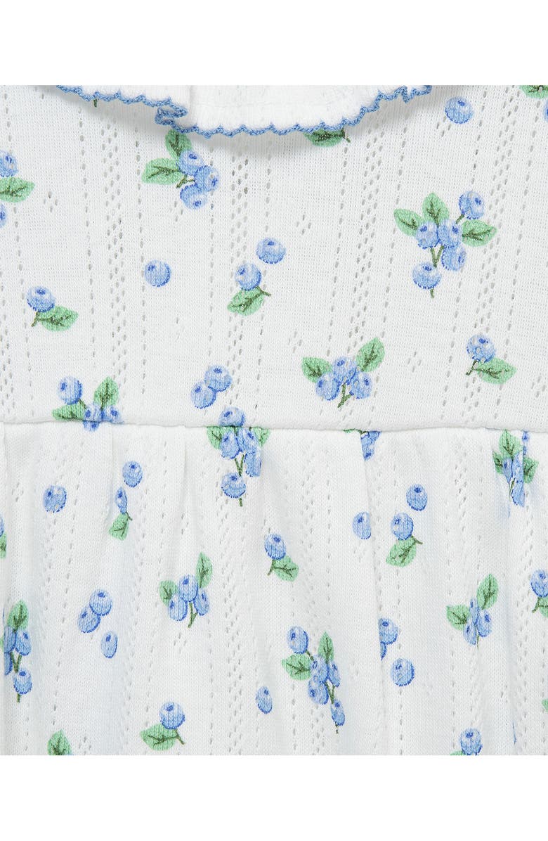Little Me <p>Blueberry Bubble Romper & Headband Set <\/p>, Alternate, color, White/ Blue