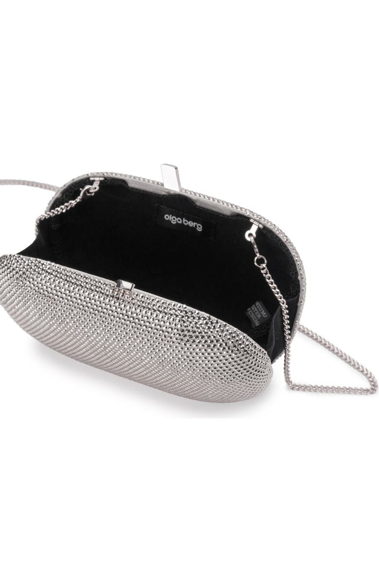 Olga Berg Ace Crystal Oval Clutch, Alternate, color,