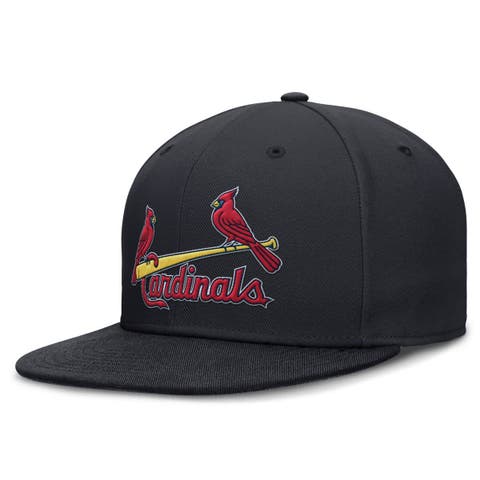 Men's Nike Navy St. Louis Cardinals Wordmark Dri-FIT Round Bill True Fitted Hat