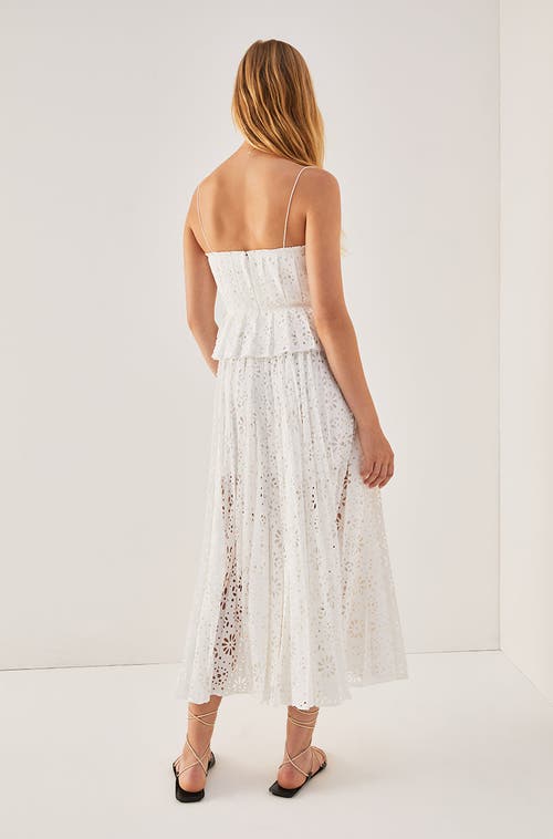 REBECCA TAYLOR REBECCA TAYLOR GEO EYELET PLEATED TANK