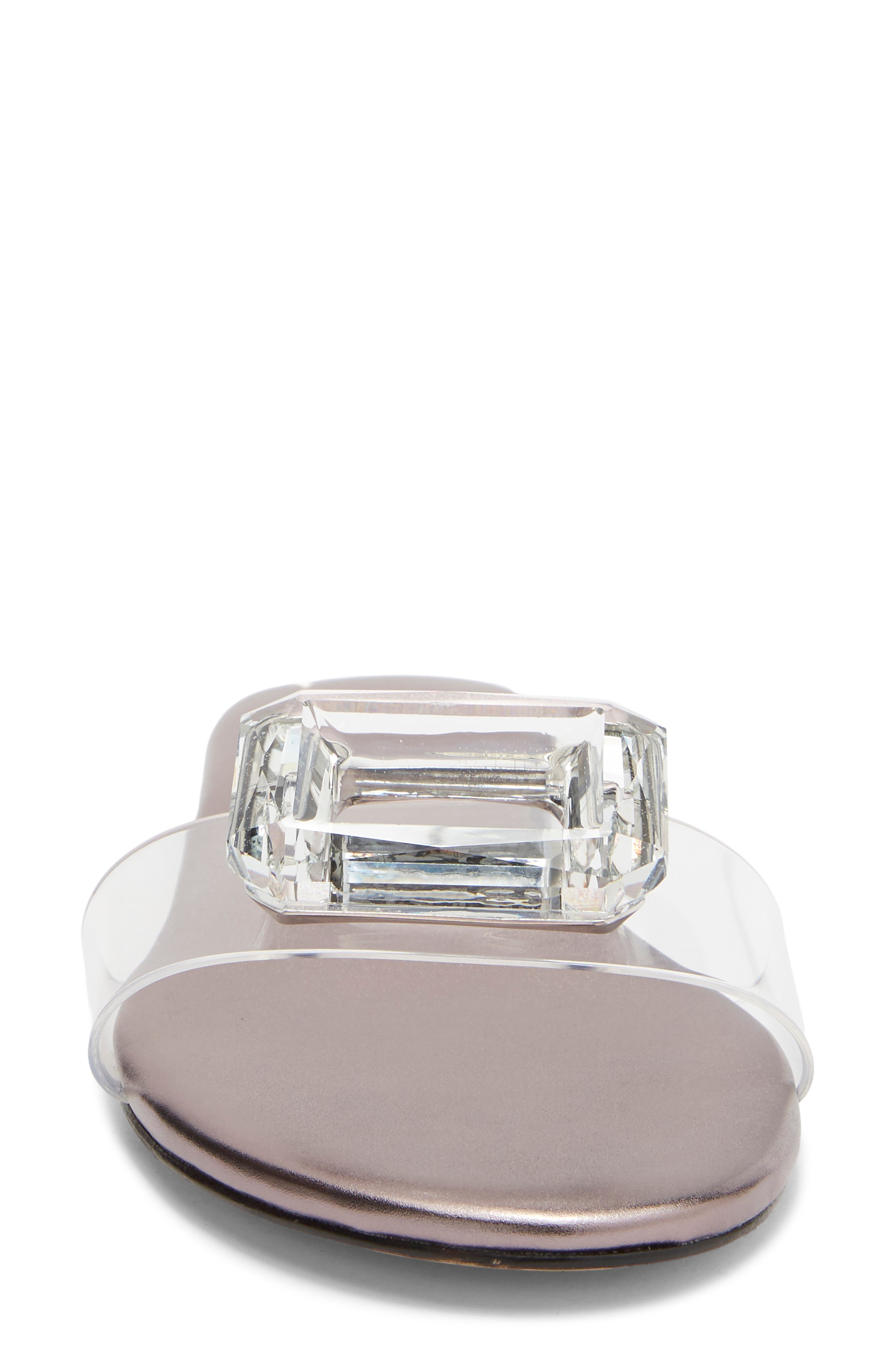 Cecelia New York Phillis Transparent Slide Sandal, Alternate, color, Pewter