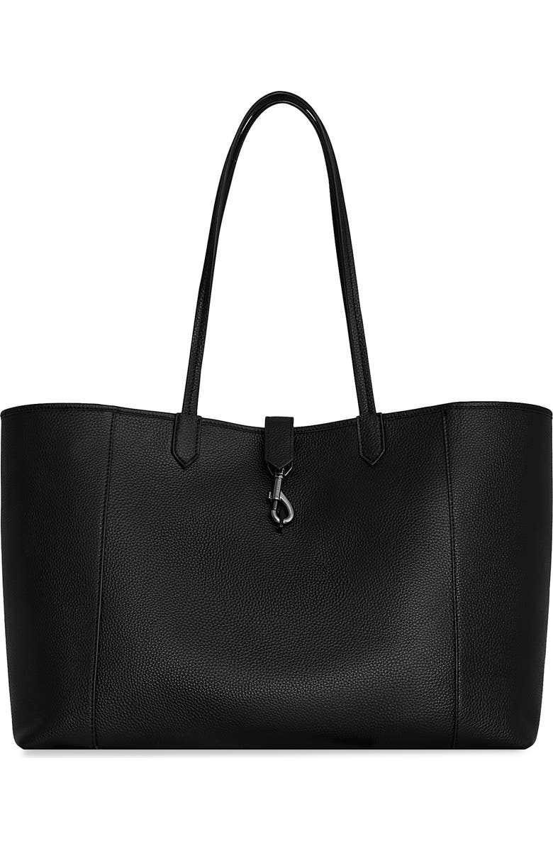 Rebecca Minkoff Megan East/West Leather Tote, Main, color, Black