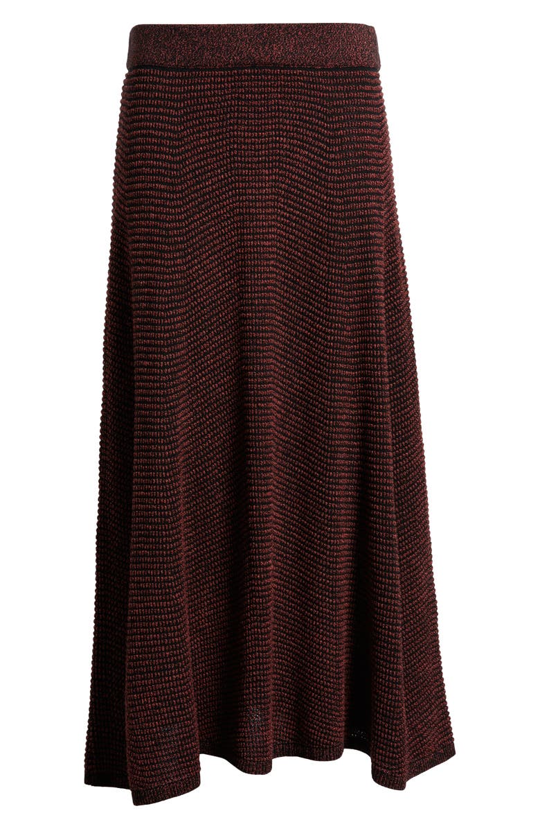 NIC+ZOE Pixel Knit Midi Skirt, Alternate, color, Red Mix