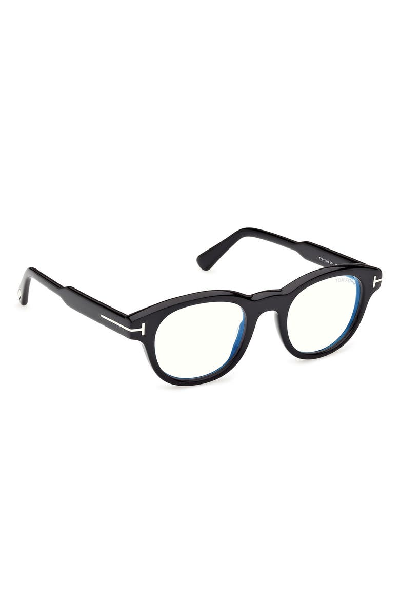 TOM FORD 47mm Round Optical Glasses, Alternate, color, 