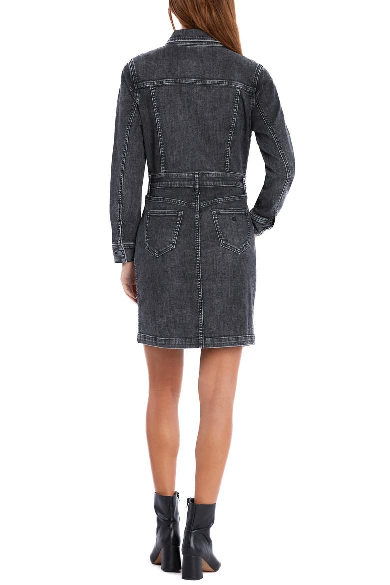 Western Long Sleeve Denim Shirtdress, Alternate, color, WESTERN GREY