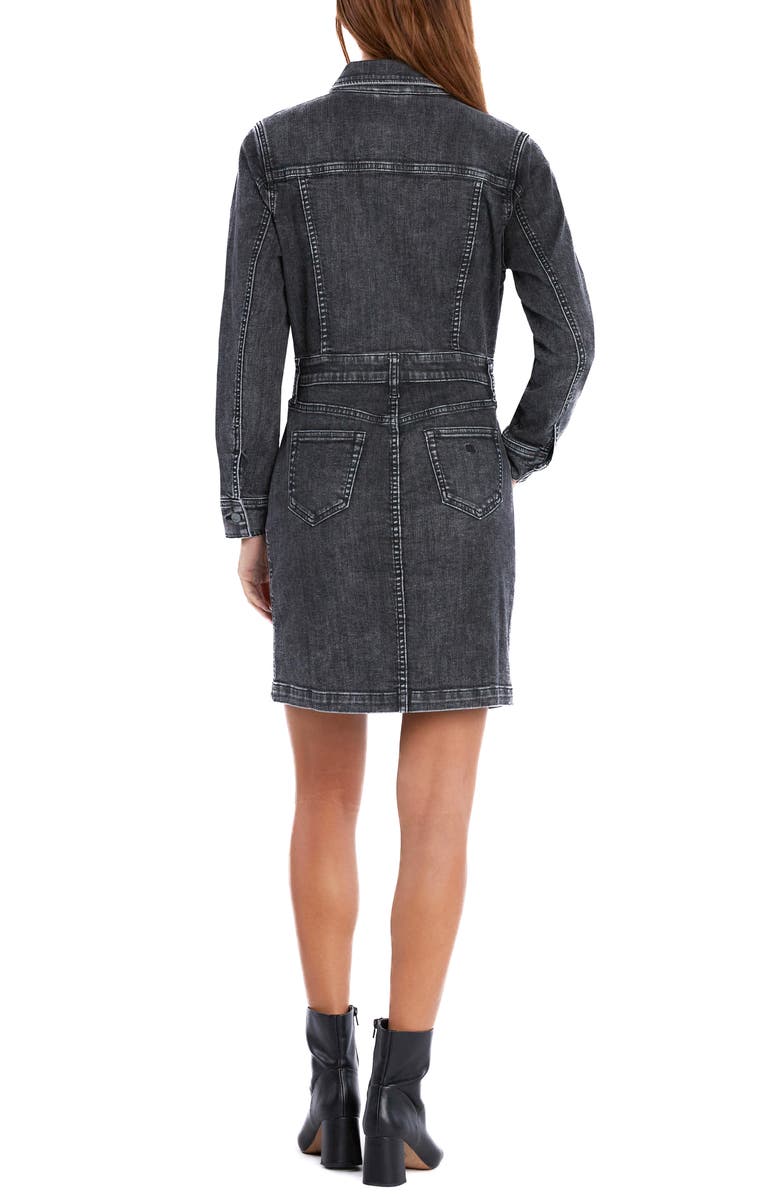 Wash Lab Denim Western Long Sleeve Denim Shirtdress, Alternate, color, Western Grey