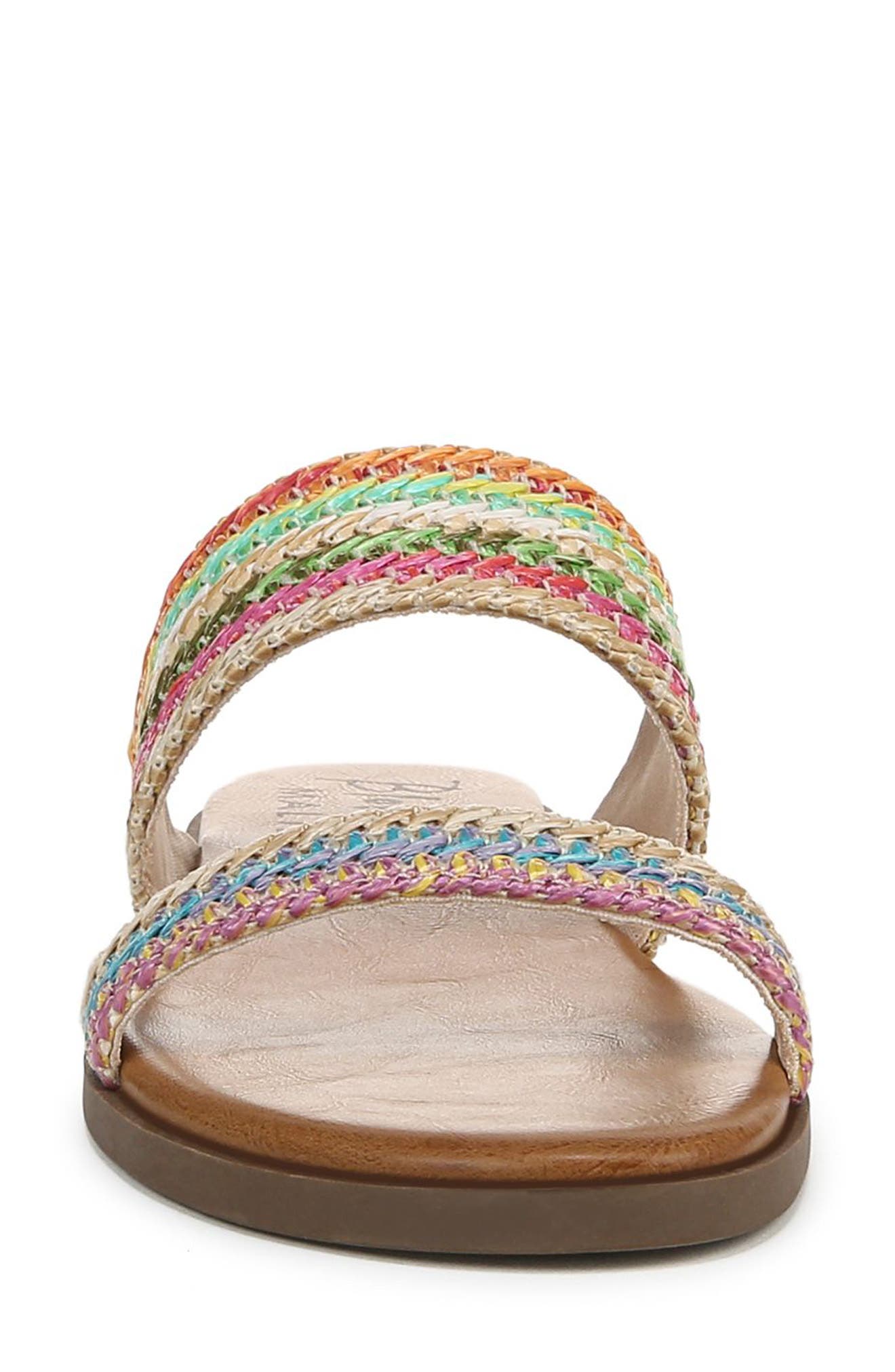 Blowfish Malibu Curtis 2 Woven Slide Sandal, Alternate, color, Multi Faux Raffia