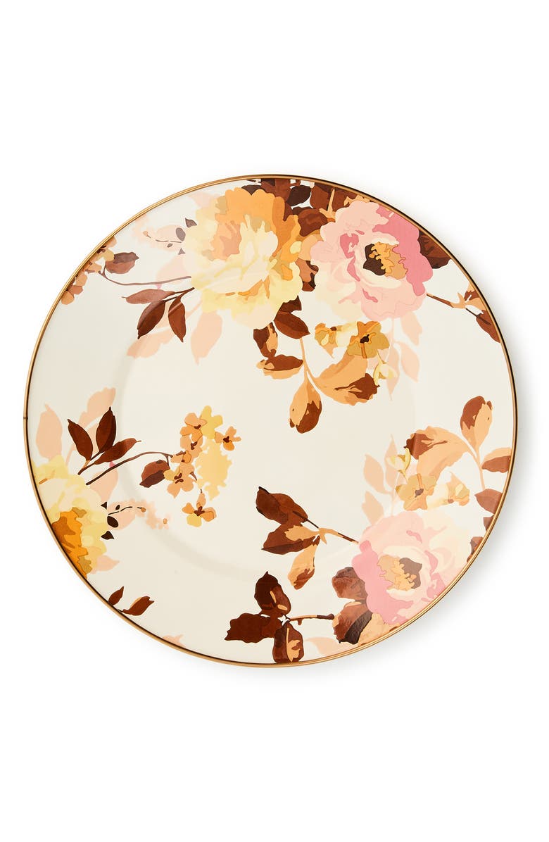 MACKENZIE CHILDS Wild Rose White Dinner Plate, Main, color, Wild Rose