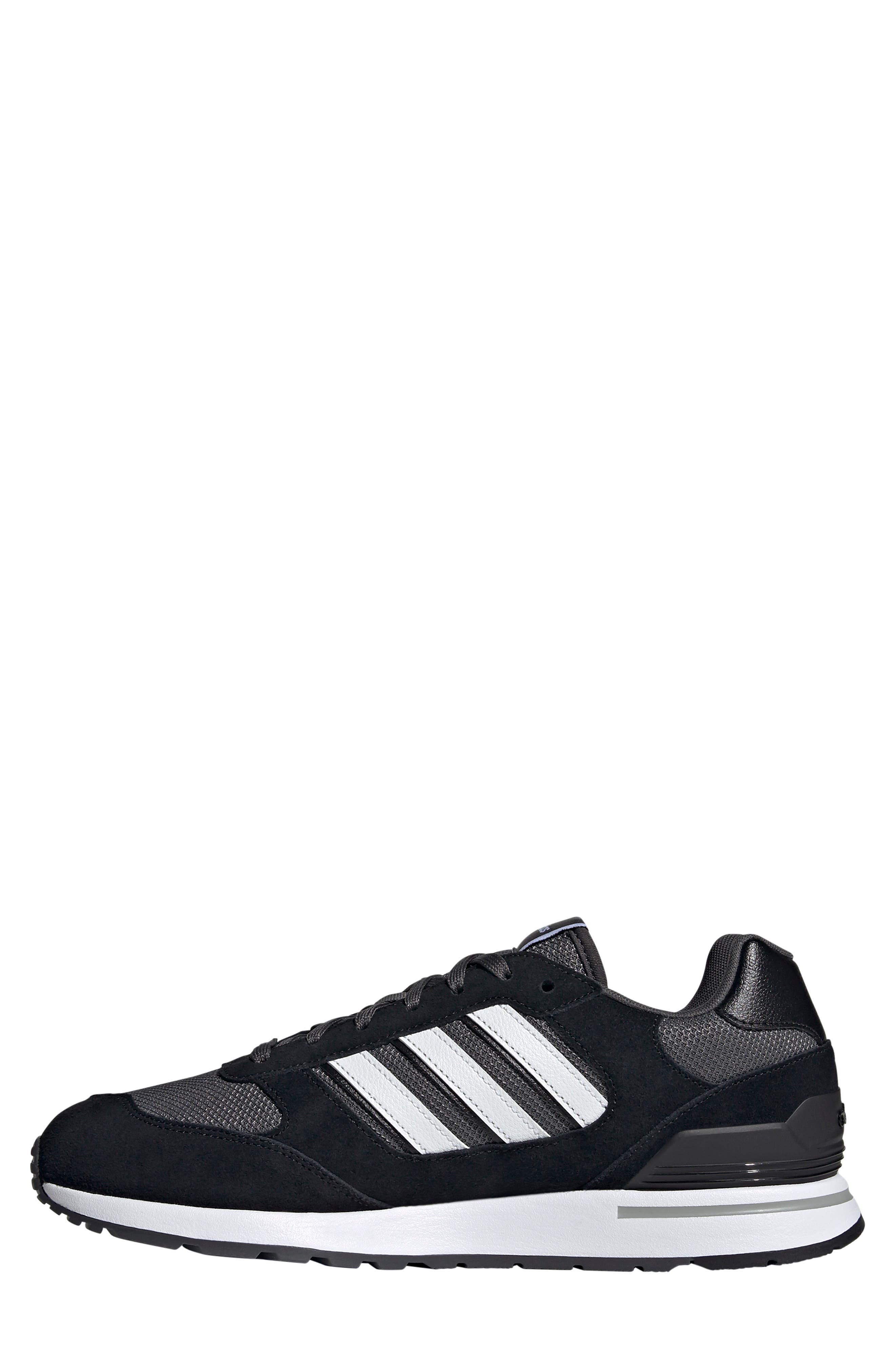 adidas Run 80s Sneaker, Alternate, color, Black/ White/ Grey
