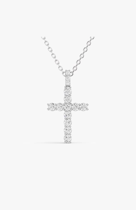 14K Gold 4.5 ct Cross Pendant Necklace of Sereia