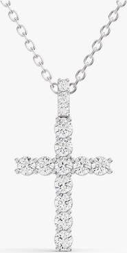 SEREIA OFFICIAL 14K Gold 3.5 ct Cross Pendant Necklace of Sereia