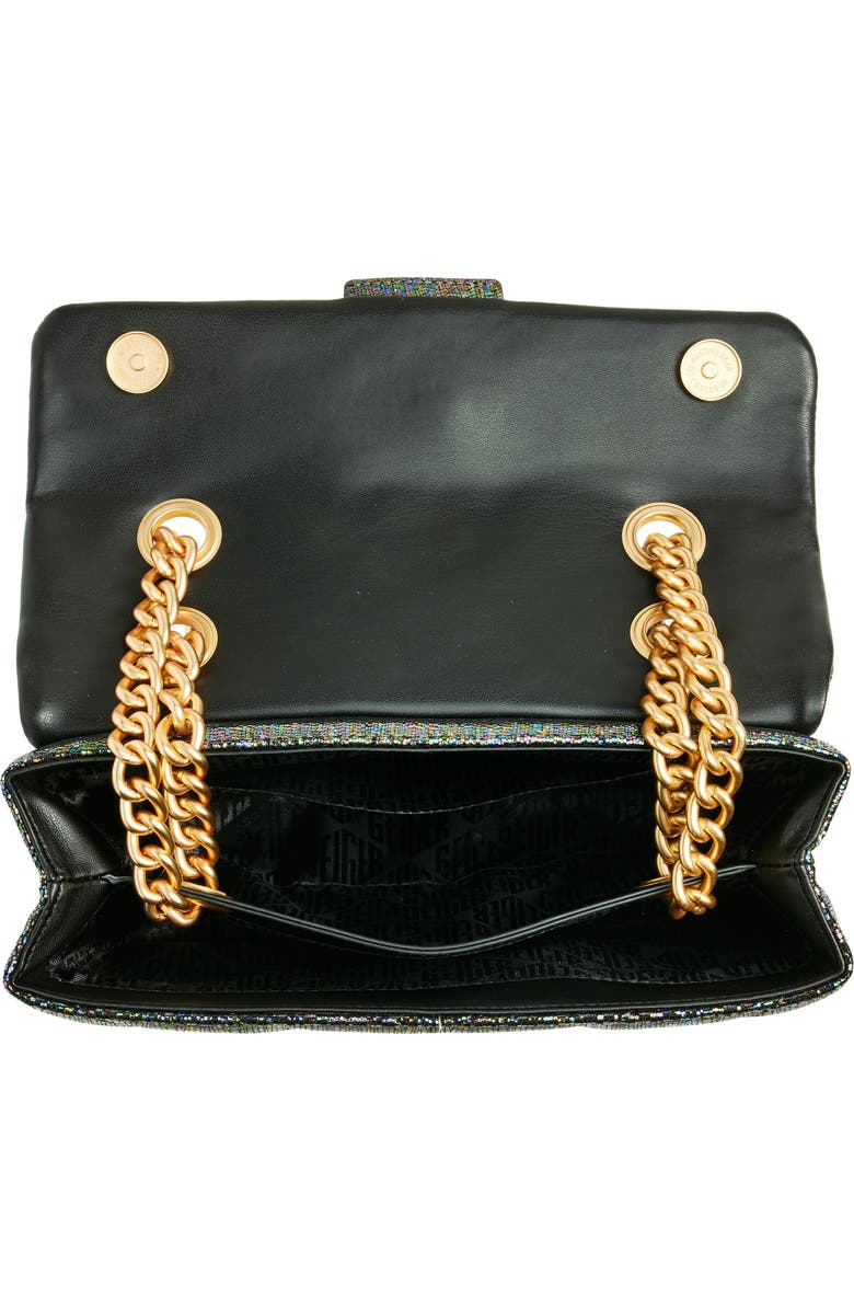 Kurt Geiger London Kensington Quilted Metallic Leather Convertible Shoulder Bag, Alternate, color, Green Multi