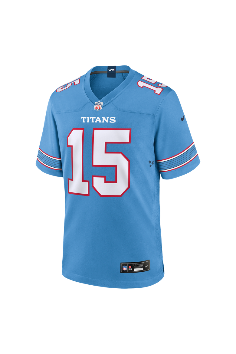 Men's Nike Light Blue Tennessee Titans Keldric Faulk Team Game Jersey, Alternate, color, Light Blue