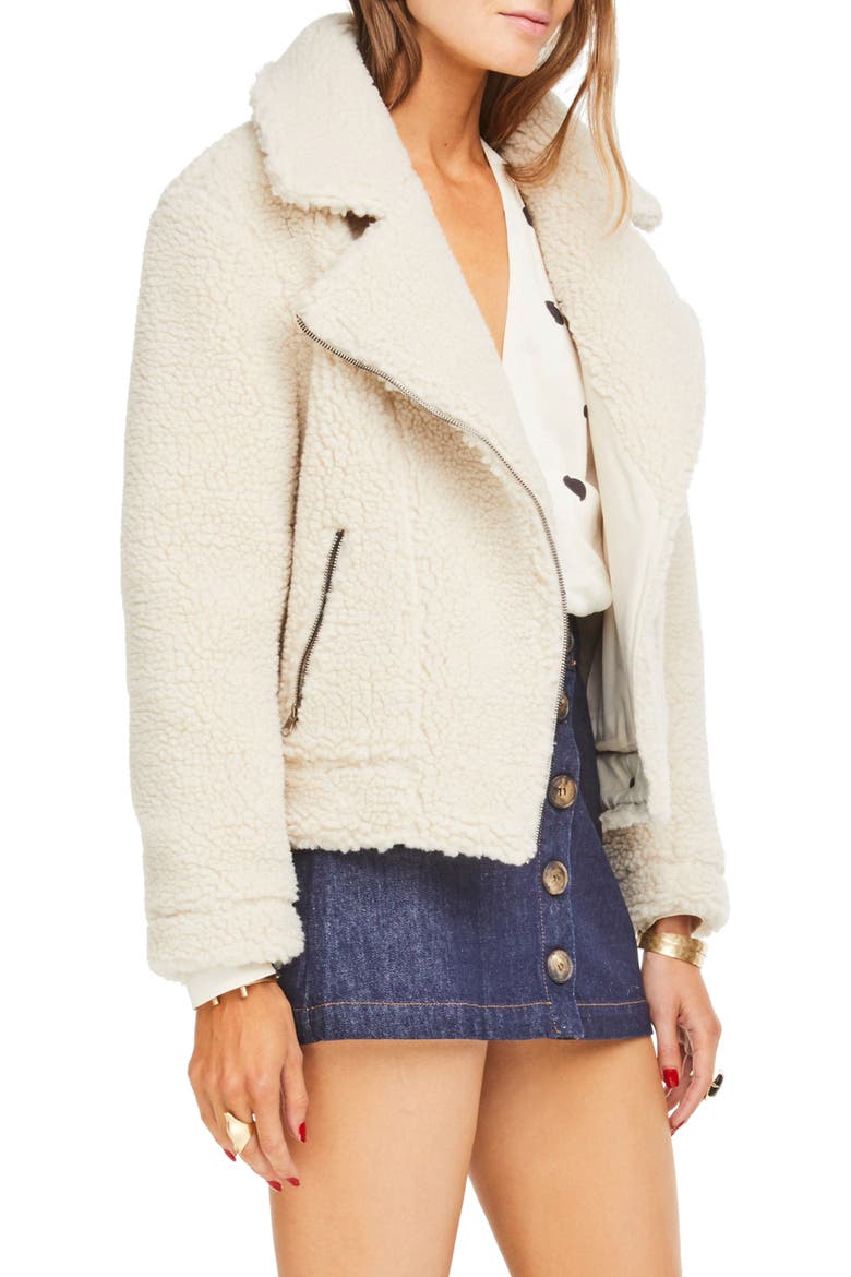 Brooklyn High Pile Fleece Jacket, Alternate, color, IVORY