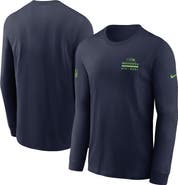 Nike Men's Nike College Navy Seattle Seahawks Sideline Performance Long Sleeve T-Shirt