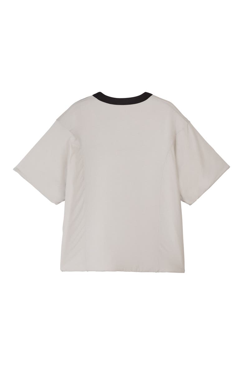 Padded 3-Stripes T-Shirt, Alternate, color, CHALK PEARL