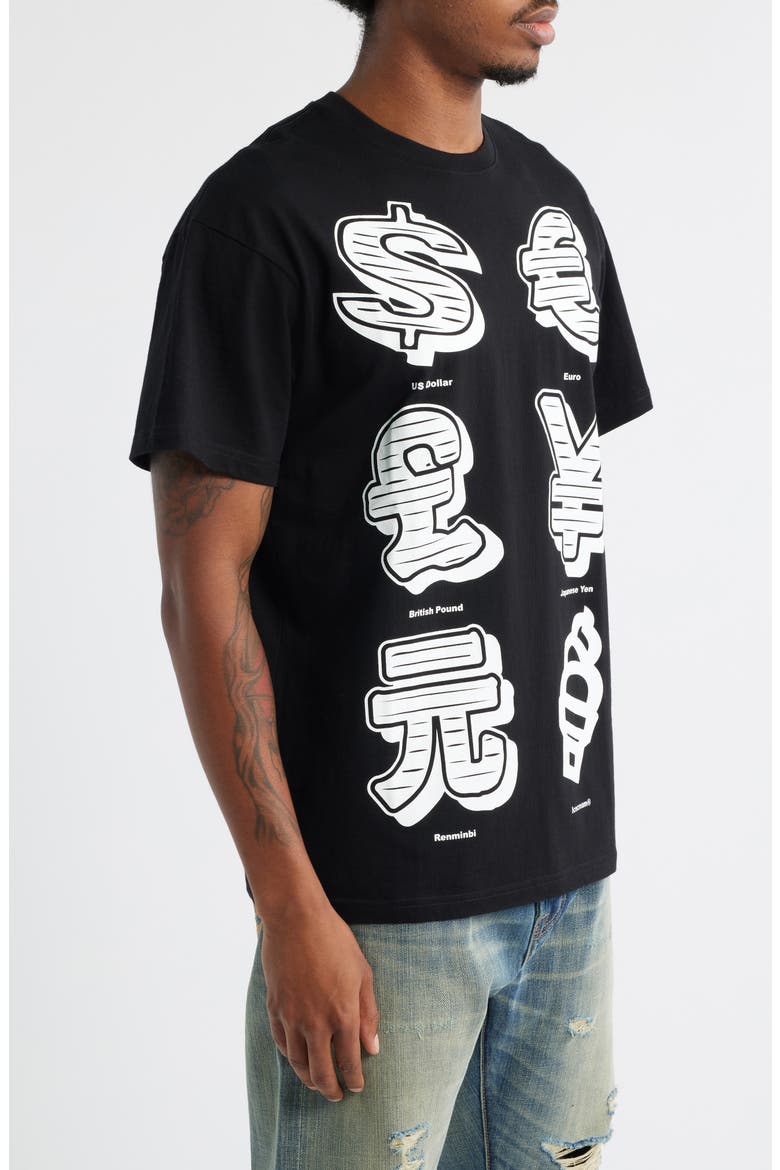 Currency Graphic T-Shirt, Alternate, color, BLACK
