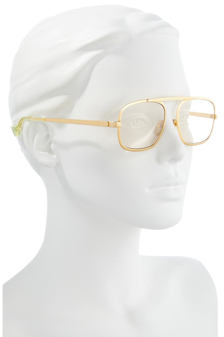 55mm Square Sunglasses, Alternate, color, GOLD
