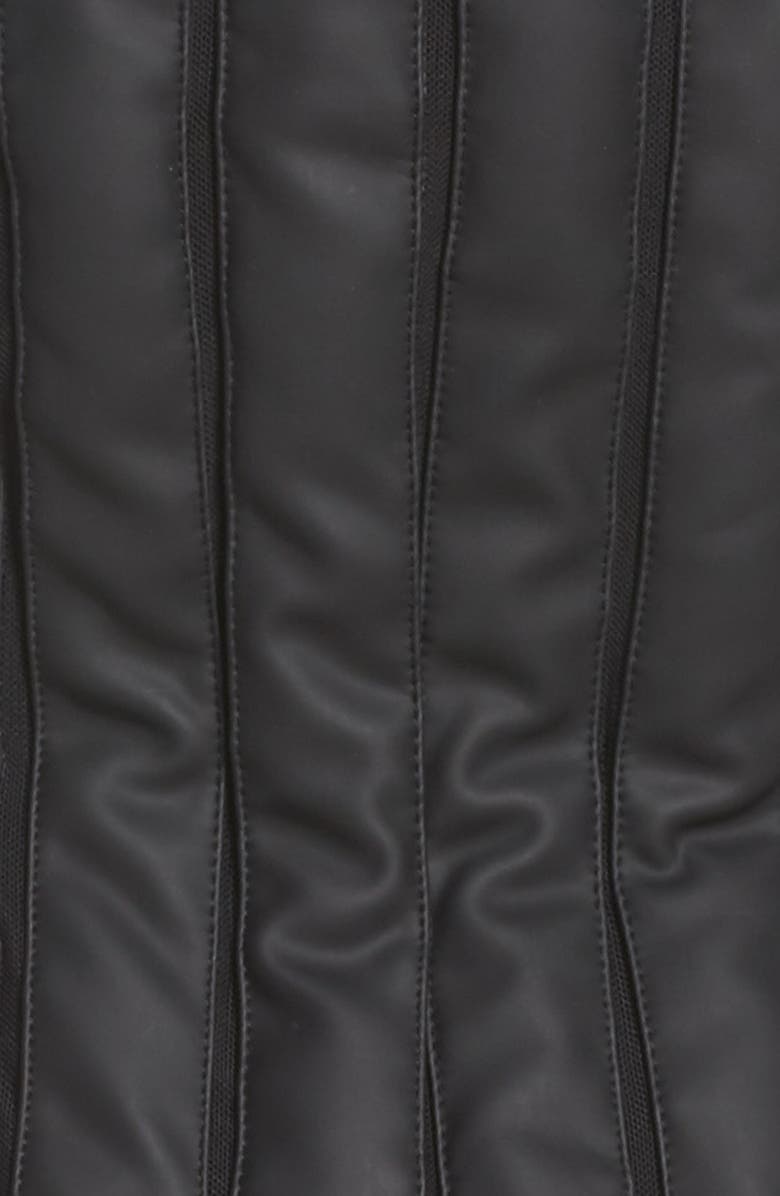 Blanc Noir Mesh Inset Bomber Jacket, Alternate, color, Black