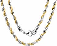 STEELTIME Two Tone Stainless Steel Chain Necklace