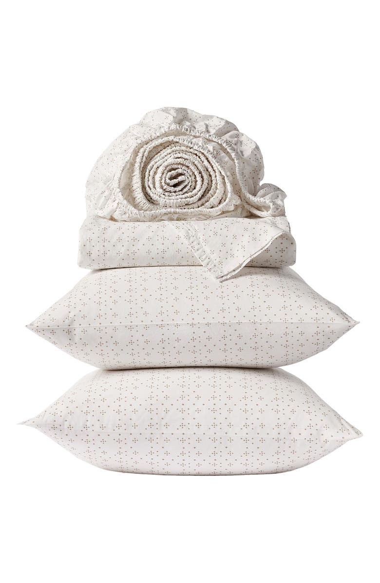 Coyuchi Print Organic Cotton Percale Sheet Set, Main, color,