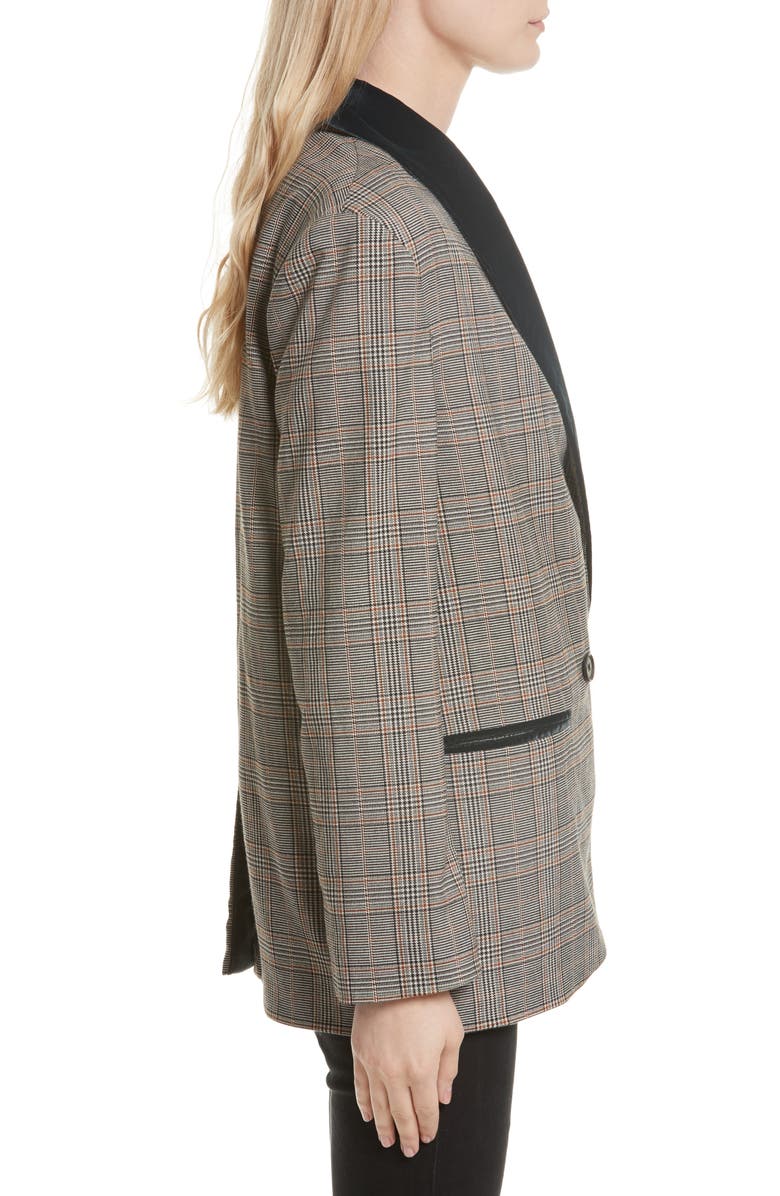 Free People Velvet Trim Blazer, Alternate, color,