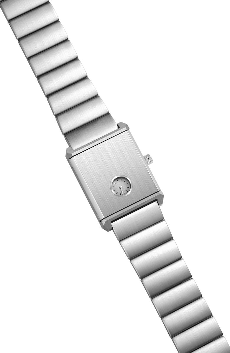 BREDA Pulse Locket Tank Bracelet Watch, 26mm x 30mm, Alternate, color, Silver