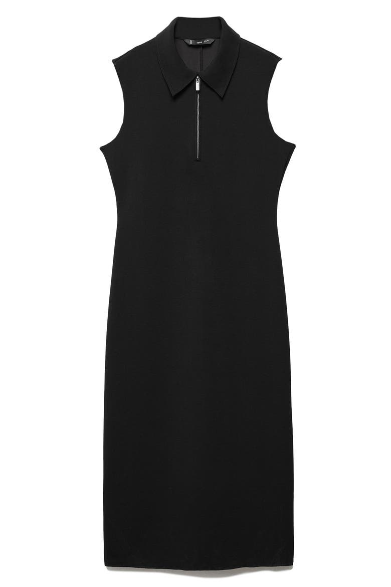 Mazip Collared Sheath Dress, Alternate, color, BLACK