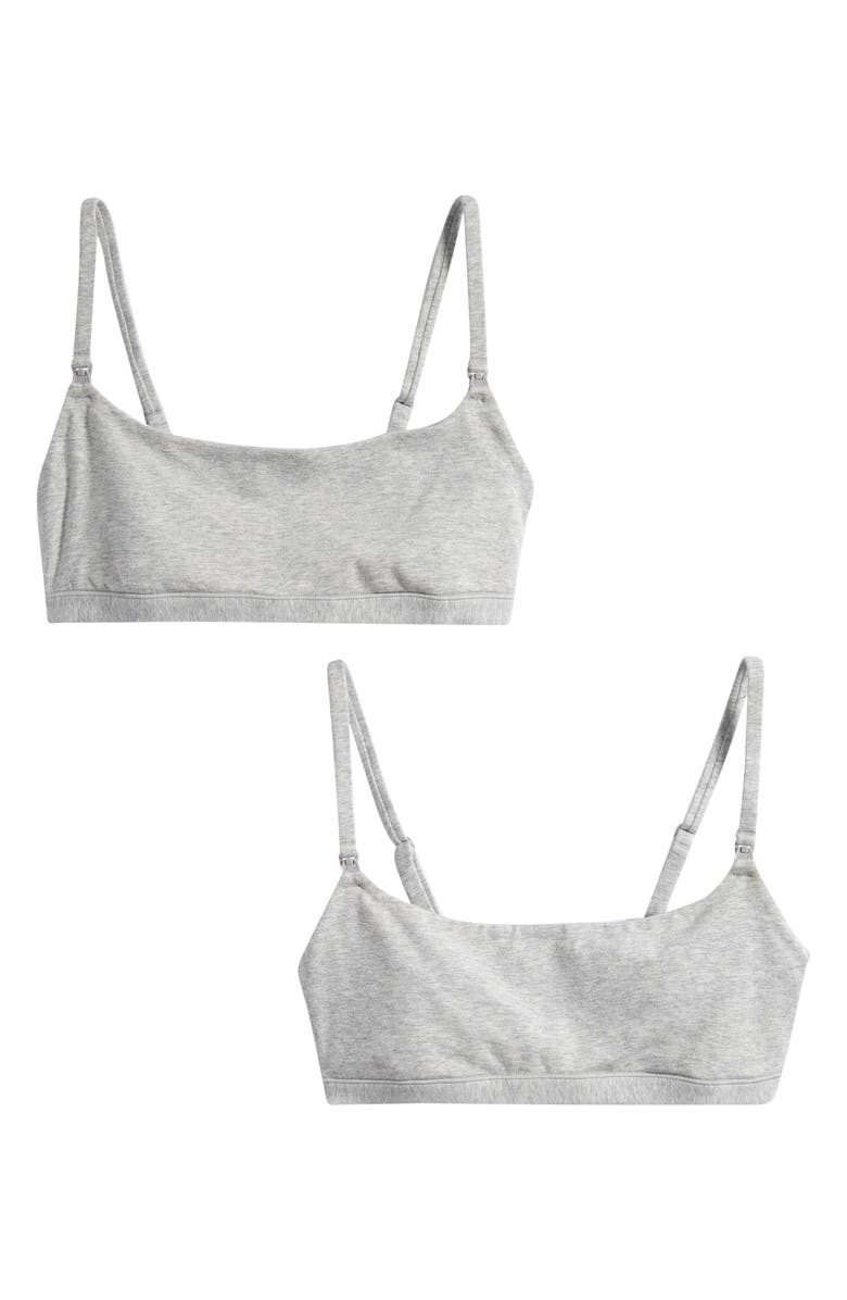 SKIMS 2-Pack Scoop Maternity/Nursing Bralettes, Main, color, 