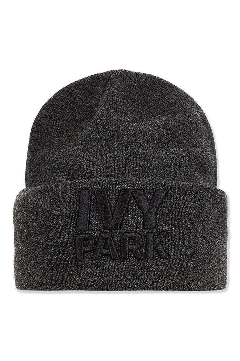 Logo Thermal Beanie, Alternate, color, DARK GREY MARL