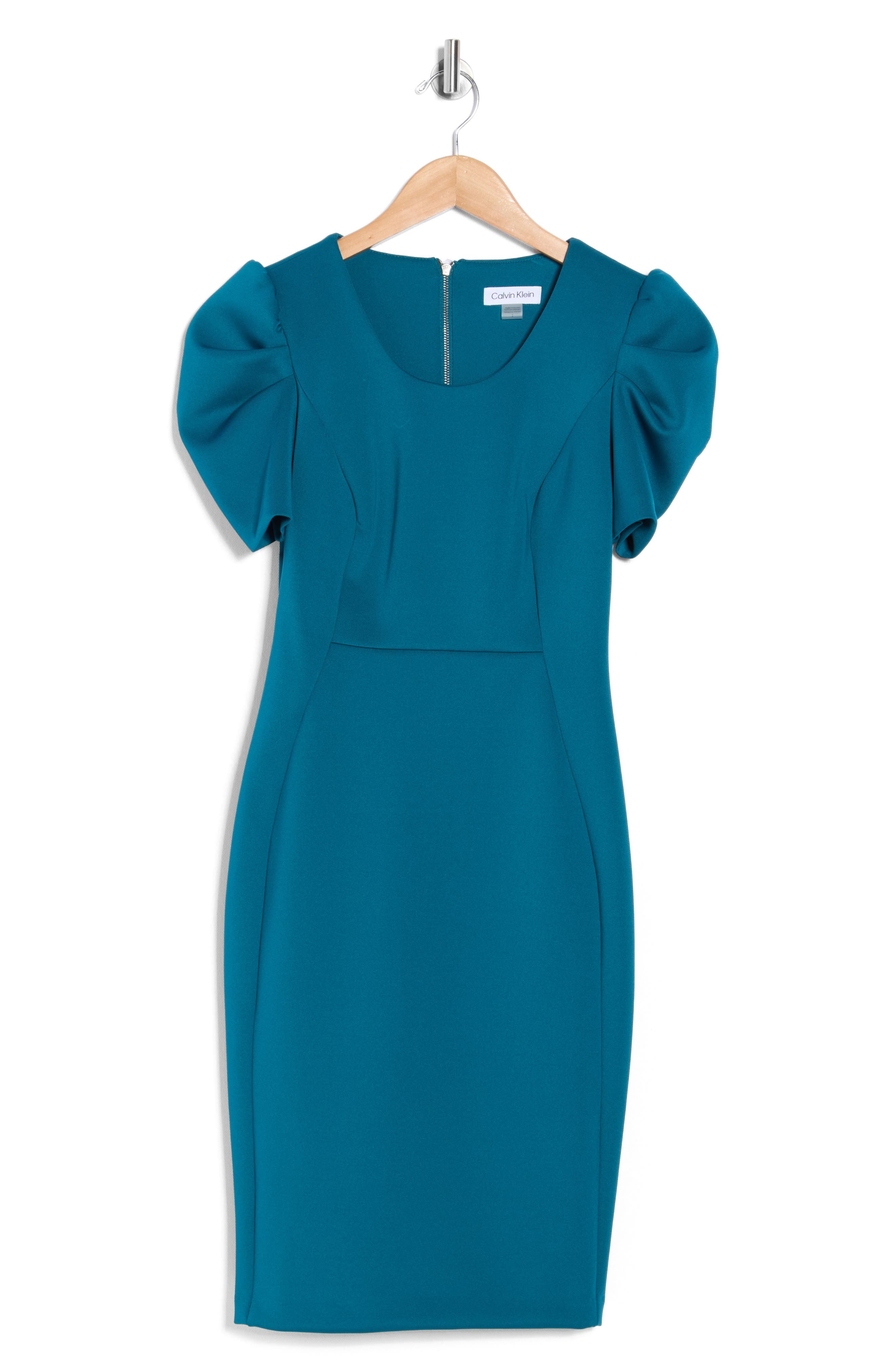 Calvin Klein Short Sleeve Scuba Sheath Dress