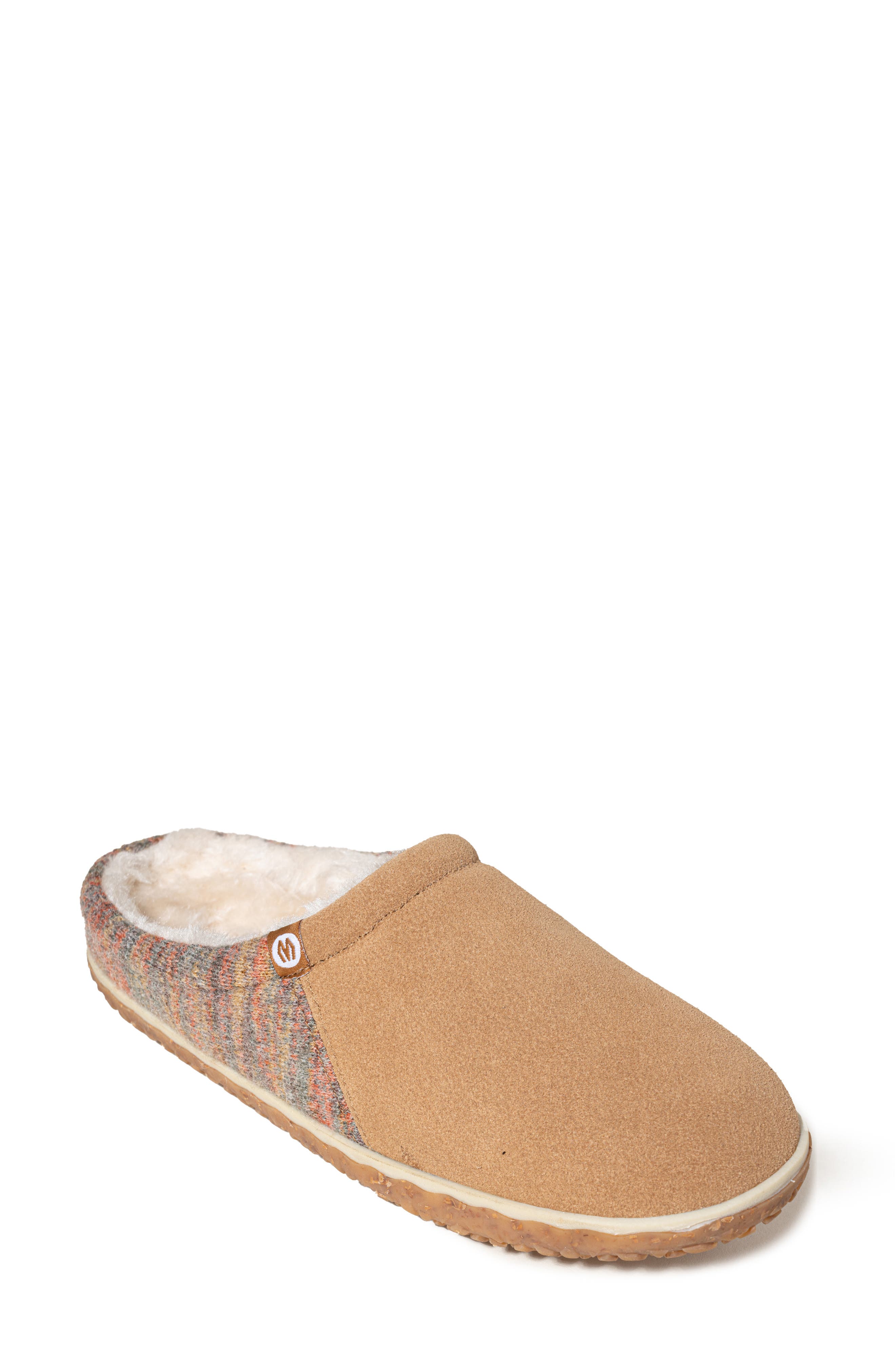 Minnetonka Tahoe Faux Fur Lined Slipper in Cinnamon Multi 