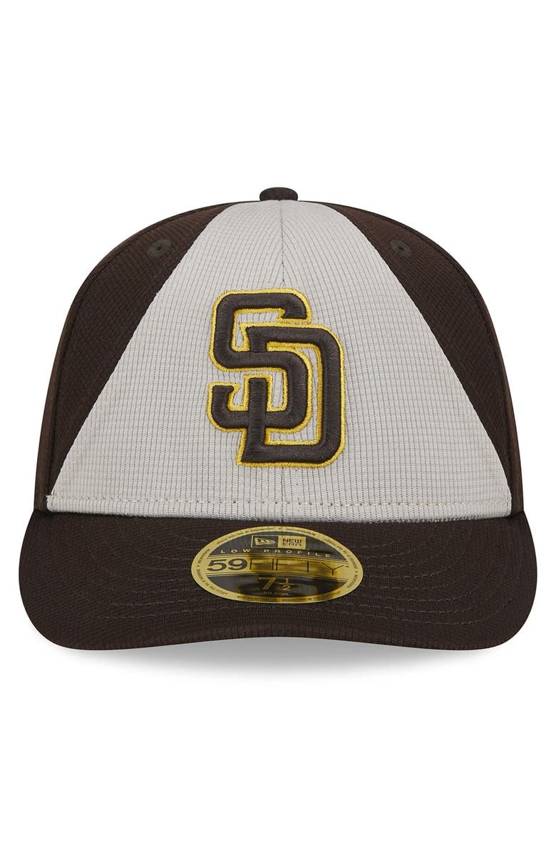 New Era Men's New Era Brown San Diego Padres 2024 Batting Practice Low Profile 59FIFTY Fitted Hat, Alternate, color, Brown
