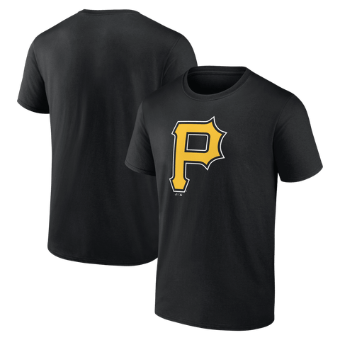 Men's Logo Athletic Black Pittsburgh Pirates Official Logo T-Shirt