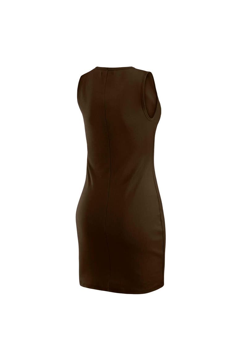 Women's WEAR by Erin Andrews x Gracie Hunt Brown Cleveland Browns Ribbed Tank Dress, Alternate, color, Brown