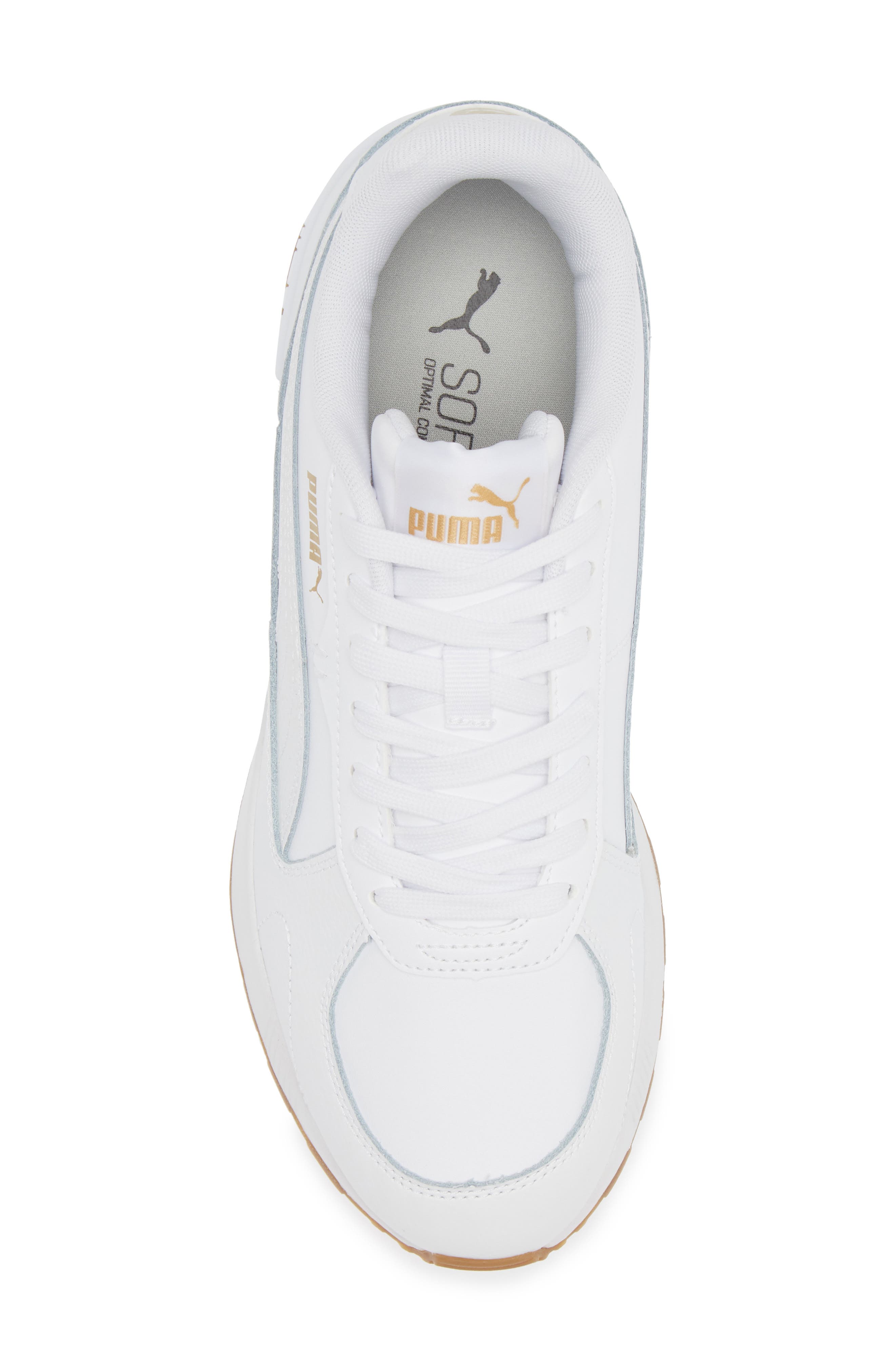 PUMA Graviton Sneaker, Alternate, color, Puma White-Puma White-Gold