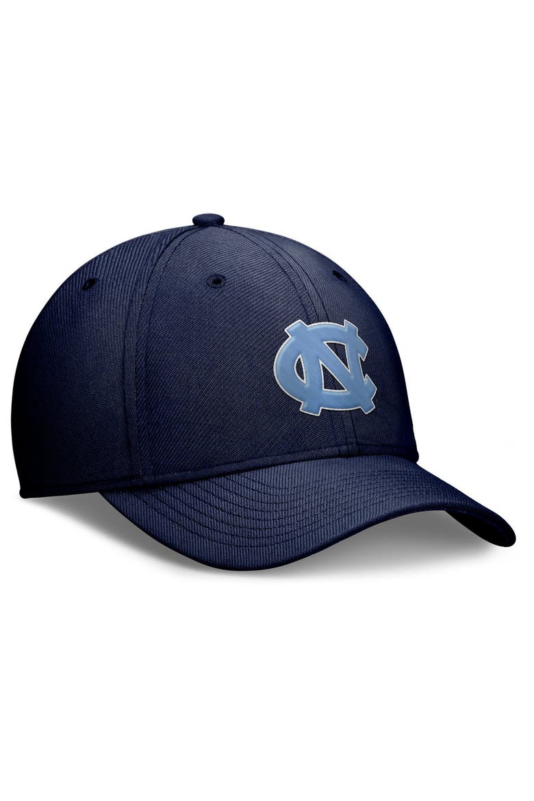 Men's Jordan Brand Navy North Carolina Tar Heels Rise SwooshFlex Dri-FIT Hat, Alternate, color, Navy