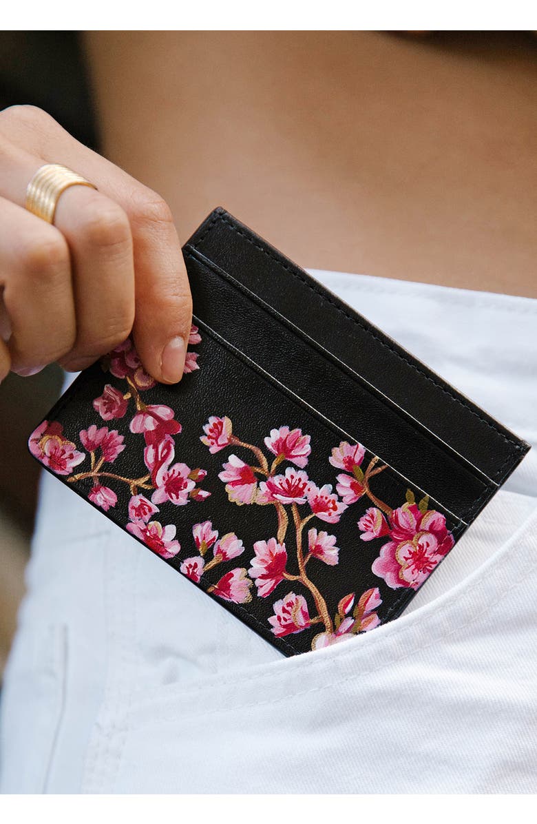 ALEPEL Cherry Blossom Cardholder, Alternate, color, Cherry Blossom
