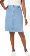 Jessica London True Fit Stretch Denim Short Skirt
